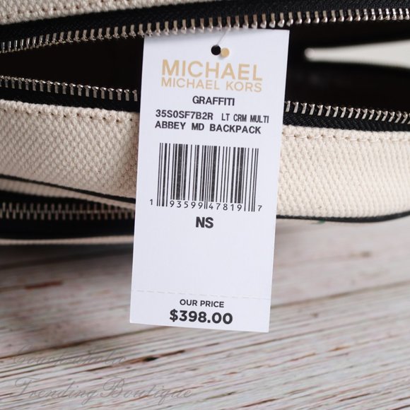 NWT Michael Kors Abbey Backpack with Graffiti - Picture 10 of 10